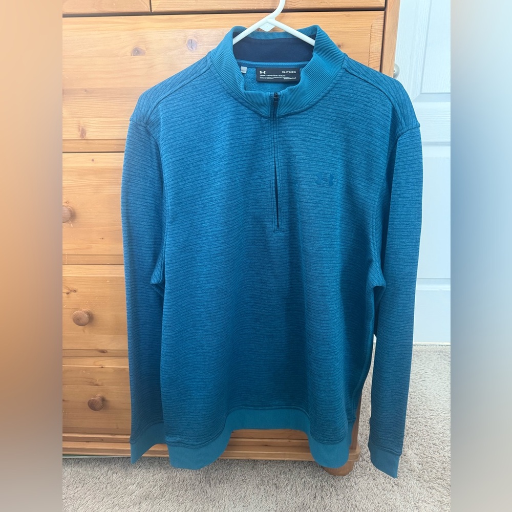 Under Armour Teal Blue Quarter Zip Sweater Fleece